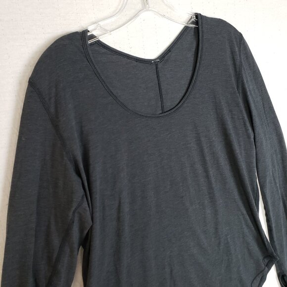 Lululemon Yogini 5 Year Long Sleeve Tee Heathered Black size 10 Soft Gym Yoga - Picture 3 of 13